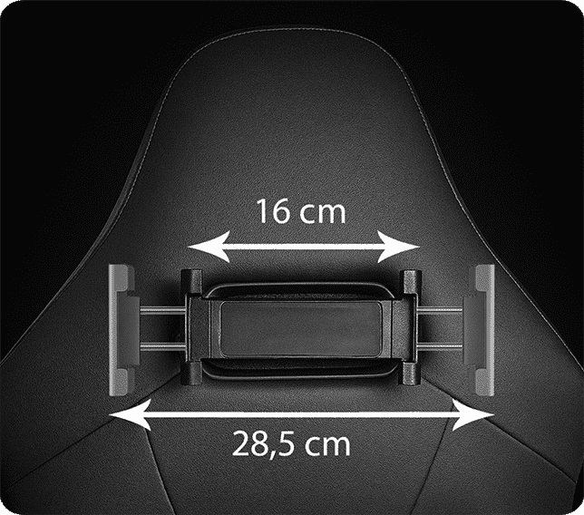 Compatible with tablets and phones from 16 to 28.5cm.